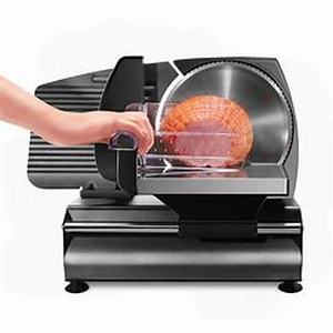 lot 75438 image: Chefman Die-Cast Electric Deli & Food Slicer Stainless Steel Black