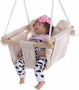 lot 75512 image: toddler swing baby swing with canvas cushion seat