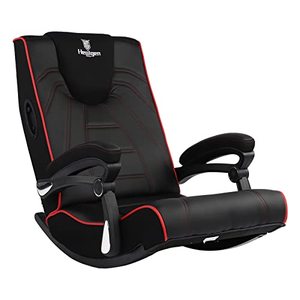 lot 14422 image: Blue Whale Floor Gaming Chair 2.1 BT, Ergonomic Pedestal Music Game PC Chairs with 2Speakers 4 Subwoofer (Black)