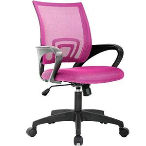 lot 24511 image: Home Office Chair Ergonomic Desk Chair Mesh Computer Chair with Lumbar Support Armrest Executive Rolling Swivel Adjustable Mid Back Task Chair for Women Adults (Pink)
