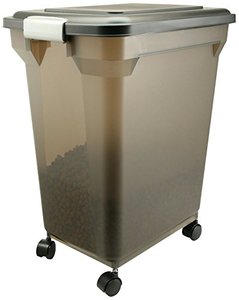 lot 24515 image: IRIS Premium Airtight Pet Food Storage Container, 42-Pounds, Smoke