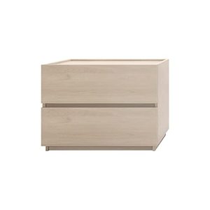 lot 24523 image: Woodcozy Stackable 2-Drawer Dresser, Multi-Purpose Storage Closet Cube for Bedroom, Storage Cabinet for Entryway, Nightstand Sofa Beside Table Drawer Chest, 23.6 in,Oak