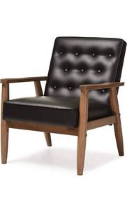 lot 34464 image: Baxton Studio BBT8013-Black Chair armchairs, Black
