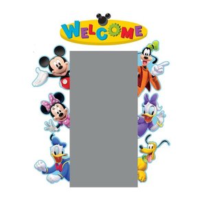 lot 34480 image: Eureka 847009 Disney Mickey Mouse Clubhouse Door and Window Go-Around Classroom Decorations for Teachers, 17 W x 24 H, Multicolor, 2pcs