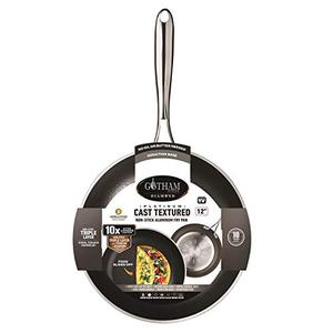 lot 44353 image: Gotham Steel Platinum Cast Nonstick 12� Fry Pan Skillet with Ultra Durable Mineral and Diamond Triple Coated, Oven & Dishwasher Safe, 100% PFOA Free