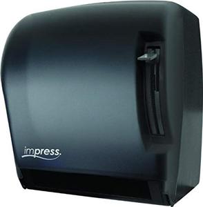 lot 44370 image: Palmer Fixture TD0220-02 Impress Lever Roll Towel Dispenser, Black Translucent
