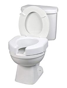 lot 44391 image: SP Ableware Basic Open-Front 3-Inch Elevated Toilet Seat for StandardElongated Toilets - White (725790000)