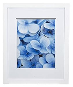 lot 2560 image: Gallery Solutions 16x20 Wide White Frame with Double Mat For 11x14 Image