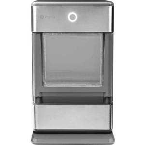 lot 5492 image: GE Profile 24 lb. Portable Nugget Ice Maker in Stainless Steel, Silver - Retail $479.99