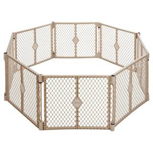 lot 3216 image: Toddleroo by North States Superyard Indoor Outdoor 8 Panel Freestanding Gate