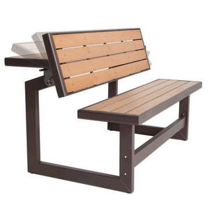 lot 5472 image: Lifetime Outdoor Durable Polystyrene Bench - Brown - Retail $199.99
