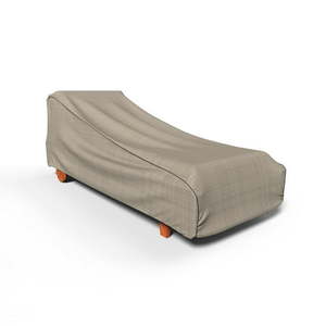 lot 2571 image: Budge Waterproof Outdoor Patio Chaise Lounge Cover, NeverWet Mojave, Black Ivory, Multiple Sizes