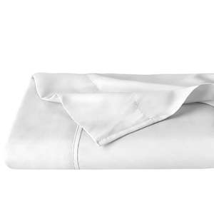 lot 2575 image: Bare Home 1800 Collection Microfiber White Flat Sheet Queen