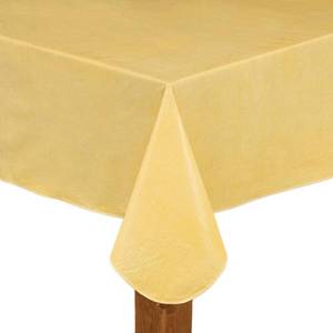 lot 2592 image: Caf� Deauville 100% Vinyl Tablecloth 70 Round, Yellow