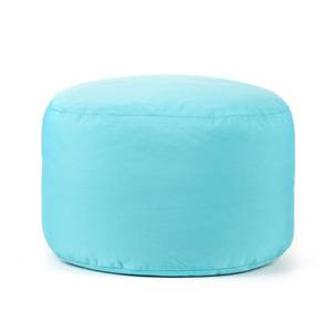 lot 3243 image: Gouchee Home Soleil Modern Peacock Synthetic Round Ottoman