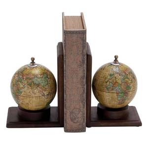 lot 3251 image: Woodland Imports Contemporary Globe Book Ends (Set of 2)