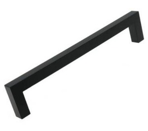 lot 10567 image: GlideRite 6.25 in. Center Solid Square Bar Cabinet Pull Matte Black, 5 Pack