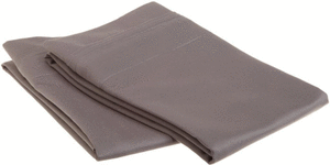 lot 10595 image: Superior Egyptian Cotton 2 Piece Pillowcase Set King Grey