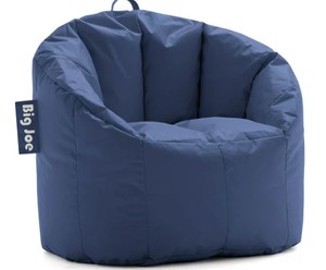 lot 2558 image: Big Joe Navy Blue Bean Bag Chair