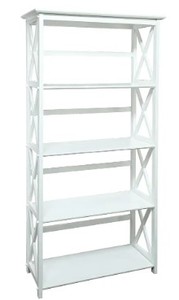 lot 8860 image: Montego High Bookshelf High, White