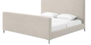 lot 8861 image: King Size Bed Side Rail And Foot Board, Light Beige, Box 2 Of 2, INCOMPLETE (stock photo approximate)