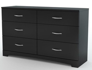 lot 10556 image: South Shore Furniture Standard Dresser, Black
