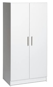 lot 10557 image: Prepac Elite 32 Storage Cabinet, White - Retail $259.99