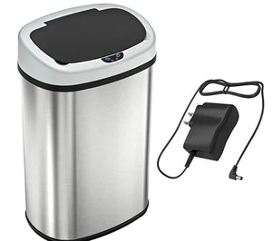 lot 10642 image: Sensor Can 13Gal Stainless Steel Oval Sensor Trash Can