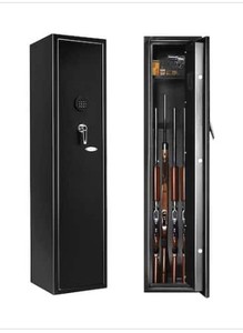 lot 5450 image: 4 Rifle Safe Quick Access Long Gun Safe Shotgun Rifle Cabinet For Pistol home With Digital Keypad InterGreat - Retail $229.99
