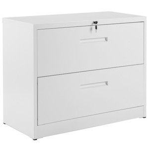 lot 10564 image: American Office White Metal Drawer Bin, 27 H x 32. 5 W
