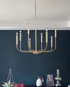 lot 2583 image: MODERN Glam 8 - Light Mis - Century Metal Chandelier
