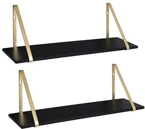 lot 2593 image: Kate and Laurel Solomon Wood 2 Piece Shelf
