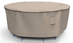 lot 10678 image: Budge Stormblock Mojave Black Ivory Round Patio Cover