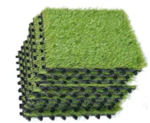 lot 10700 image: MI Eternally Interlocking Grass Deck Tiles 10pcs 300x300mm