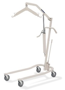 lot 10649 image: Invacare Lightweight Hydraulic Patient Lift, White 450lb Capacity