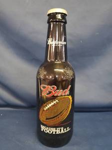 lot 14340 image: 14 in Tall Budweiser Bud Because its Football Collectors Bottle