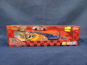 lot 14392 image: 2002 Rookie Year Jimmie Johnson #48 Lowes Hauler Trailer Transporter Rig Semi 164 Scale 2002 Edition Racing Champions With Bonus 164 2002 RC Lowes Rookie Car With Yellow Rookie Stripes