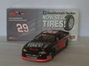 lot 14485 image: Kevin Harvick #29 GM Monte Carlo On A Roll Goodwrench Dealers Now Sell Tires 2002 Monte Carlo 124 Scale Diecast Opening Hood Opening Trunk Action Racing Collectables Limited Edition