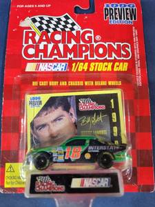 lot 14503 image: Racing Champions 164 scale diecast with collectible card 1997 edition #18 Bobby LaBont