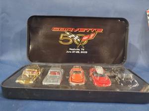 lot 14568 image: 2003 Racing Champions 50th Anniversary Corvette by Etrl - Five Piece Set