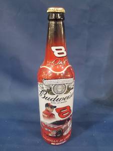 lot 14576 image: Tall Budweiser Dale Earnhardt Jr Collectors Bottle Empty