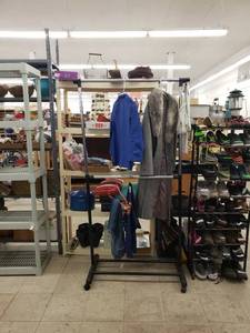 lot 7889 image: clothes rack wdouble bar (clothes NOT included)