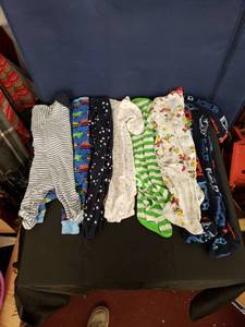 lot 7937 image: lot of 3-6mth one piece pjs