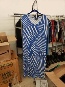 lot 8057 image: Chicos bluewhite dress sz 1X
