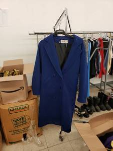 lot 8058 image: Billi heavy wool blue coat vintage
