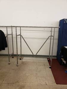 lot 8168 image: double sided adjustable metal clothes rack