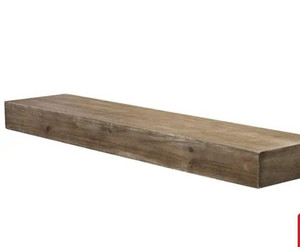 lot 49761 image: The Gray Barn Haven Walnut Brown Rustic Wood Floating Wall Shelf