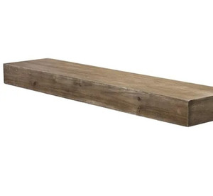 lot 49762 image: The Gray Barn Haven Walnut Brown Rustic Wood Floating Wall Shelf