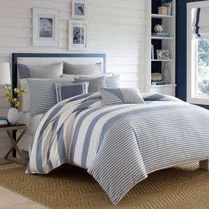 lot 49763 image: Nautica Fairwater 2-Piece Duvet Cover Set, Twin Bedding