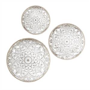 lot 49771 image: Madison Park Natural White Wood Wall Decor 3 Piece Set